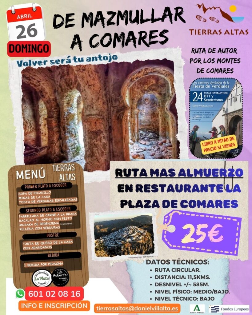 Ruta de Mazmullar a Comares con almuerzo incluido.