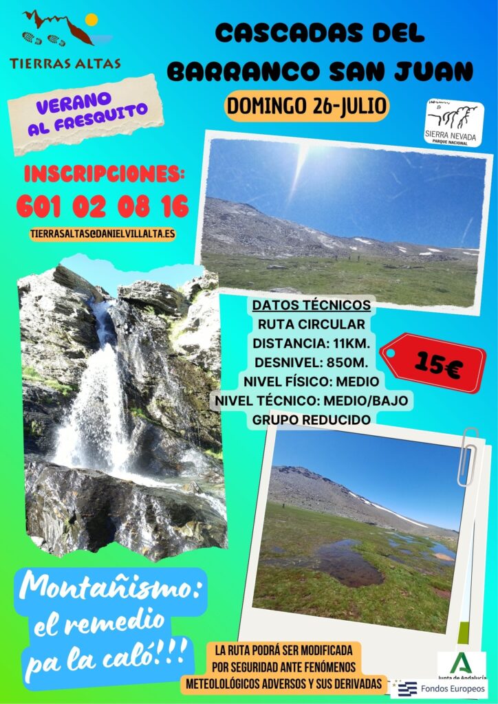 LAS CASCADAS DEL BARRANCO DE SAN JUAN (P.N. SIERRA NEVADA)