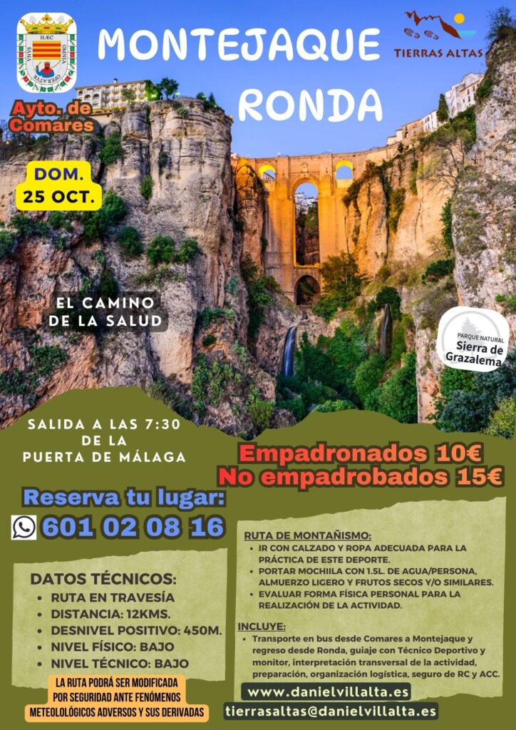 De Montejaque a Ronda con el Ayto. de Comares